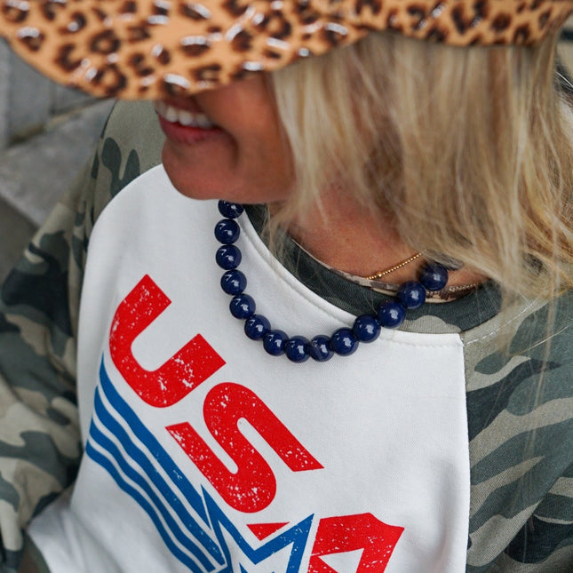 CHUNKY KETTING VEERLE NAVY - Hip is het