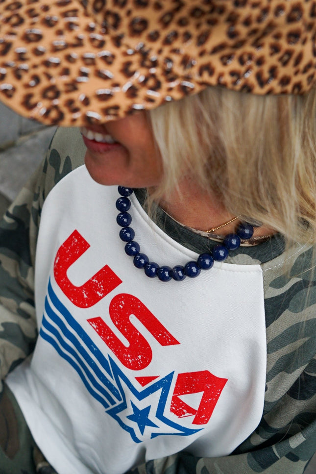 CHUNKY KETTING VEERLE NAVY - Hip is het