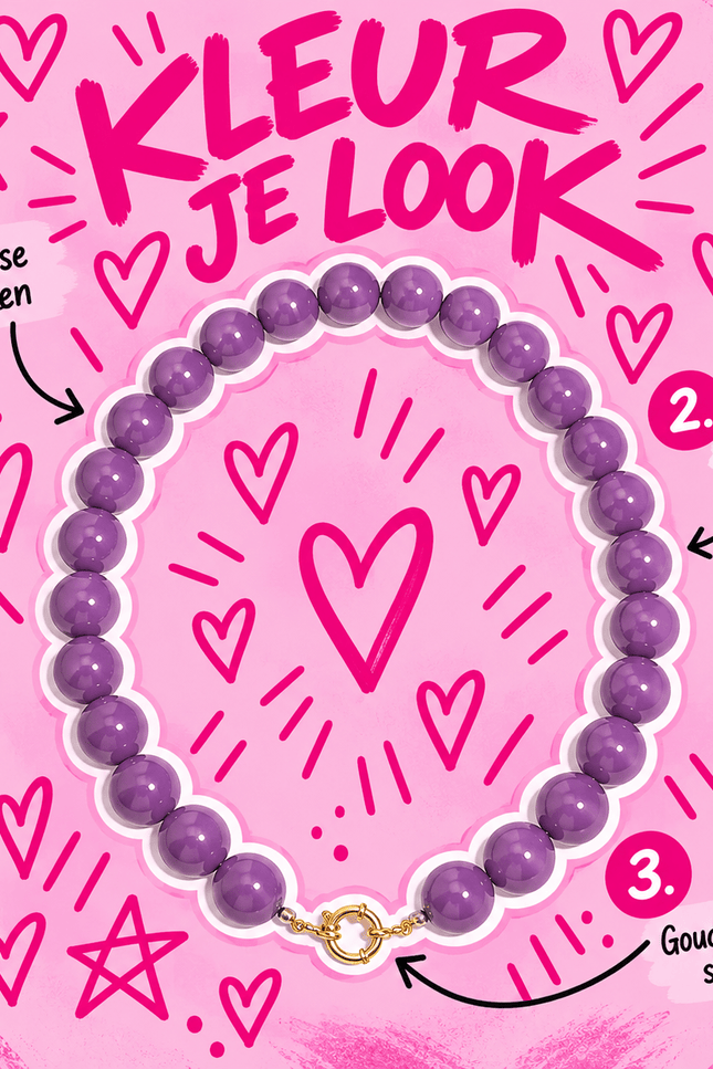 CHUNKY KETTING VEERLE PAARS - Hip is het