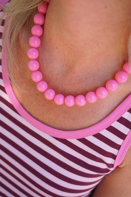 CHUNKY KETTING VEERLE ROZE - Hipishet