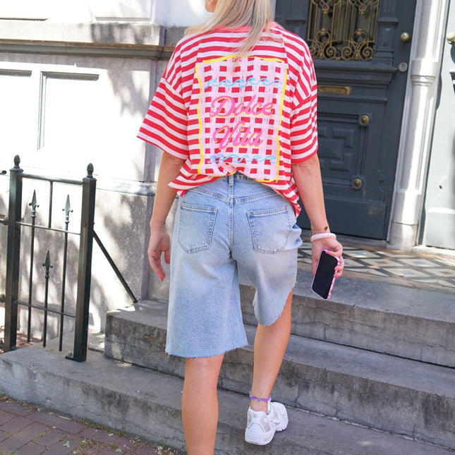 DENIM BERMUDA ROMEE BLAUW - Hipishet