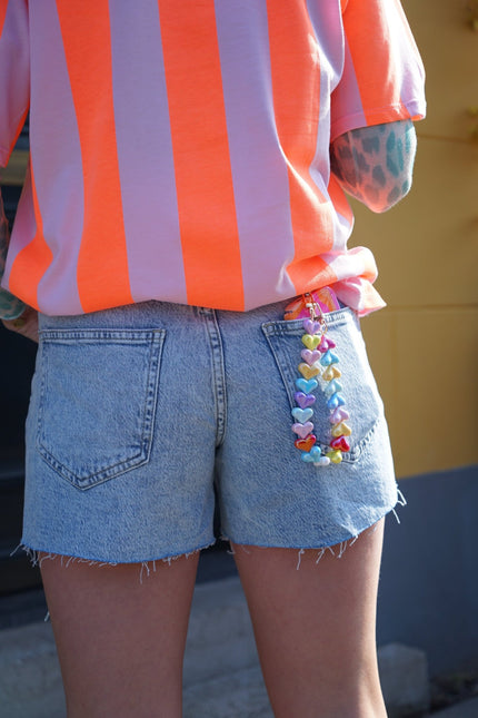 DENIM SHORT BLAUW - Hipishet