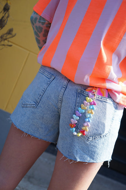 DENIM SHORT BLAUW - Hipishet