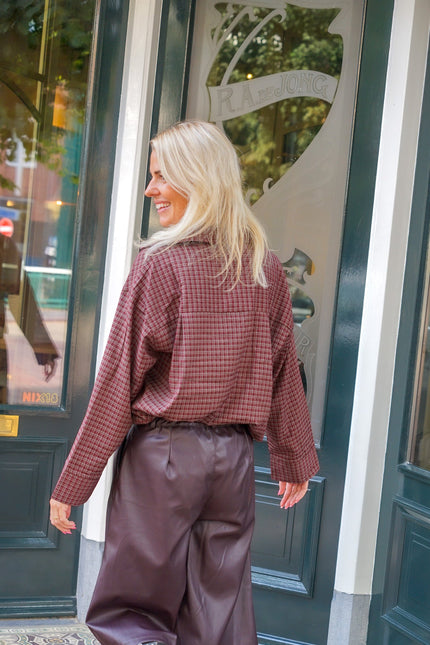 GERUITE BLOUSE JITTE BORDEAUX - Hip is het