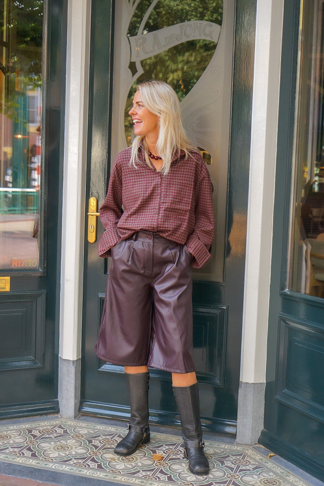 GERUITE BLOUSE JITTE BORDEAUX - Hip is het