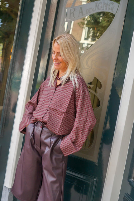 GERUITE BLOUSE JITTE BORDEAUX - Hip is het