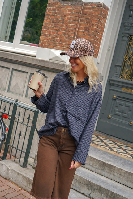 GERUITE BLOUSE JITTE NAVY - Hip is het