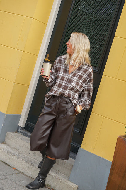 GERUITE BLOUSE MILOU BRUIN - Hip is het