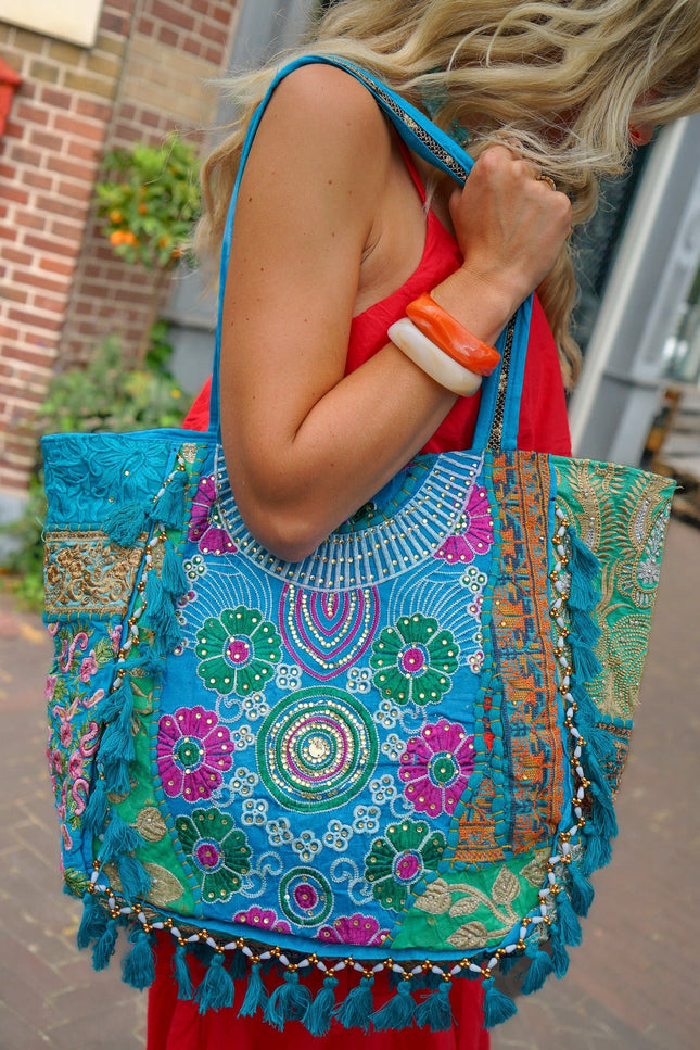 IBIZA SHOPPER AQUABLAUW - Hip is het