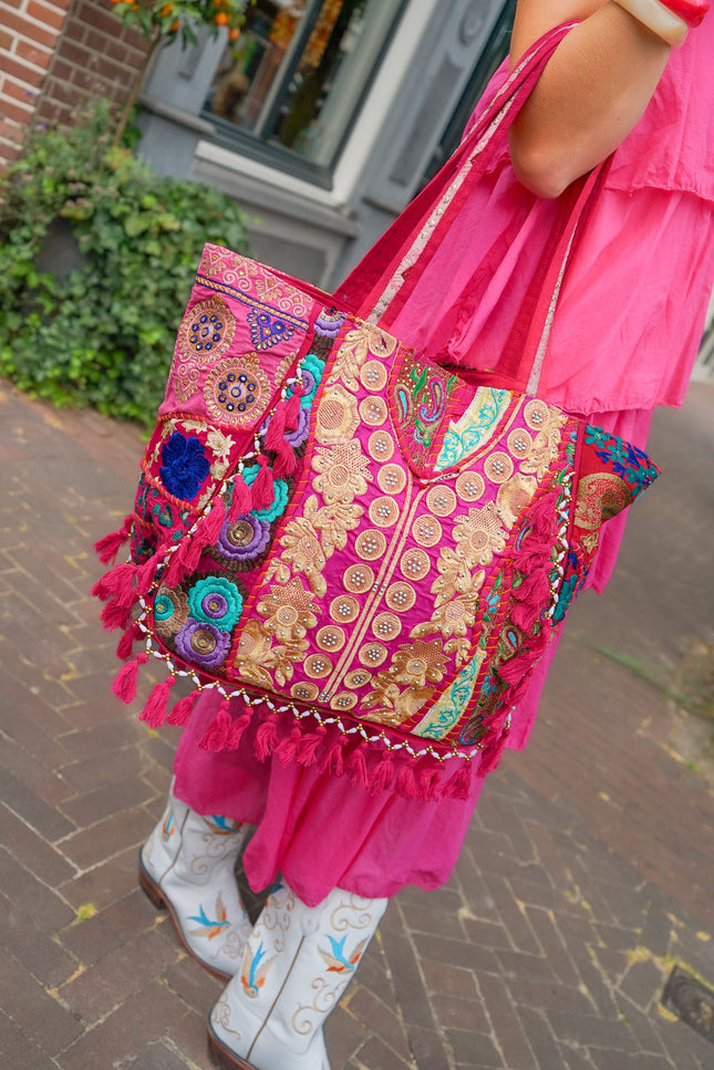 IBIZA SHOPPER ROZE - Hip is het