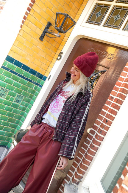 JACKET LIEVE GERUIT BORDEAUX - Hip is het