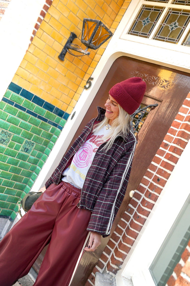 JACKET LIEVE GERUIT BORDEAUX - Hip is het