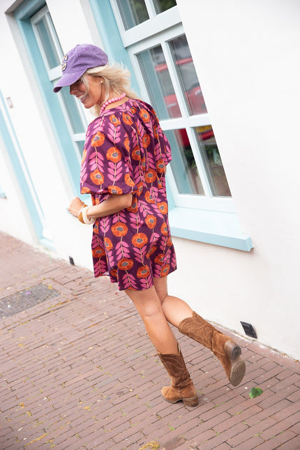 JURK IVY FLOWER AUBERGINE - Hipishet