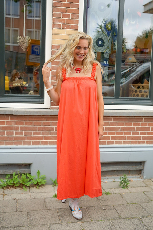 KATOENEN JURK MILLY ORANJE - Hipishet