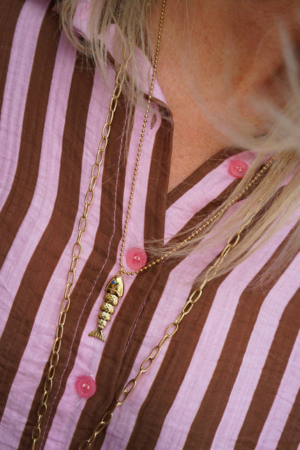 KETTING FISH GOUD - Hipishet