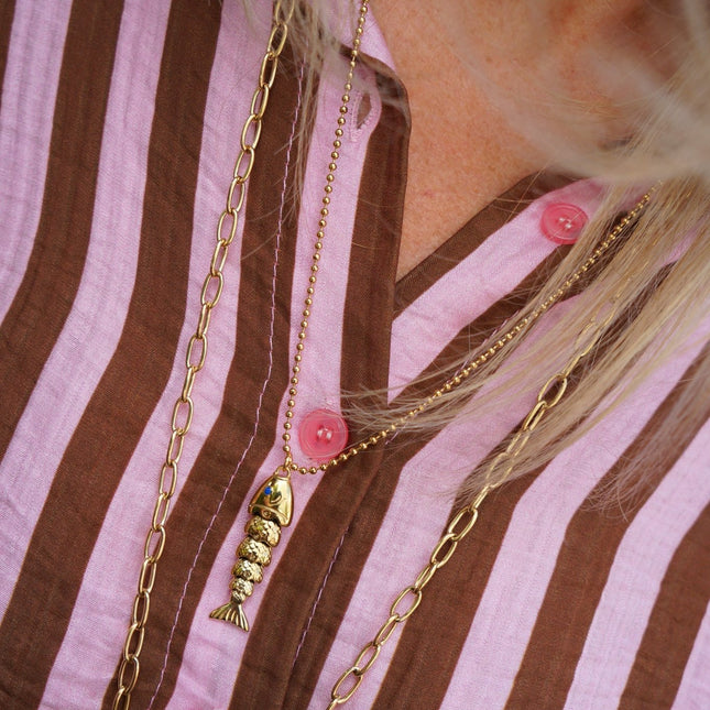 KETTING FISH GOUD - Hipishet