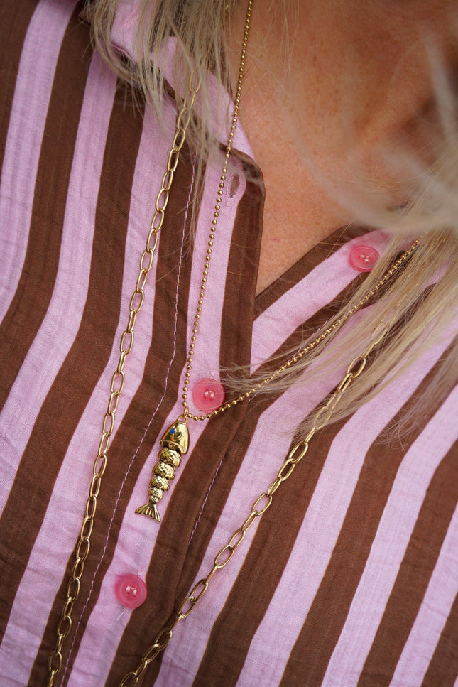 KETTING FISH GOUD - Hipishet