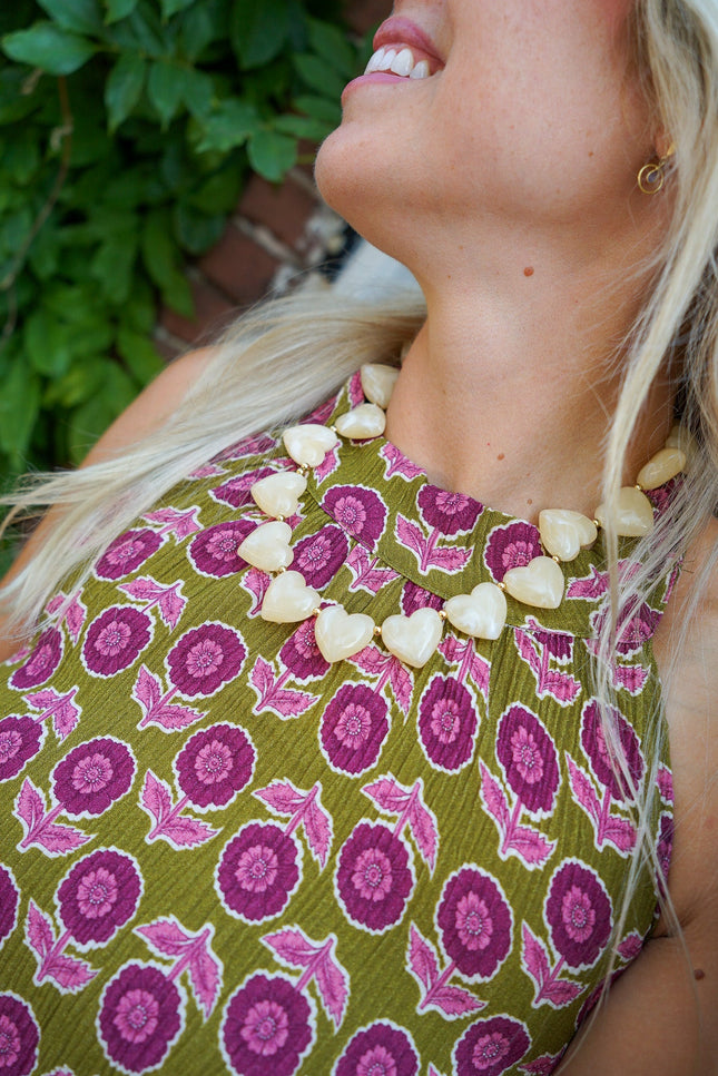 KETTING HARTJES BEIGE - Hip is het
