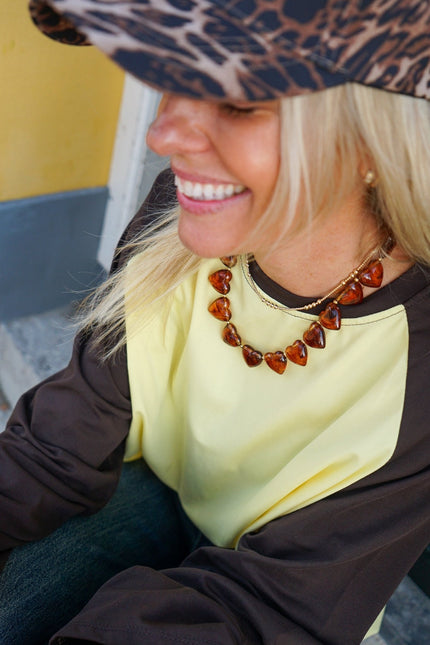 KETTING HARTJES BRUIN - Hip is het