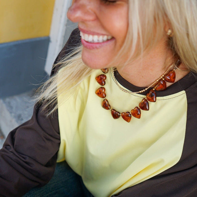 KETTING HARTJES BRUIN - Hip is het