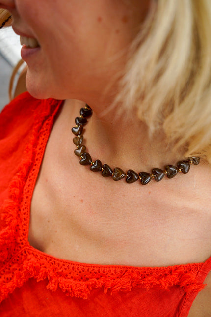 KETTING HARTJES BRUIN - Hipishet