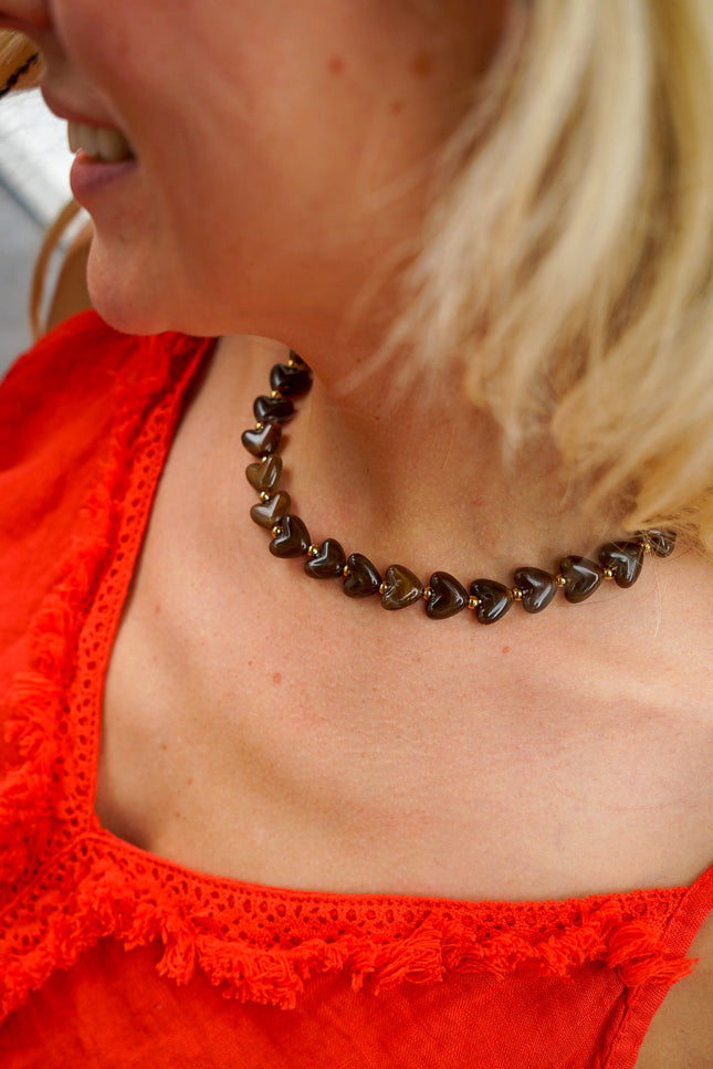 KETTING HARTJES BRUIN - Hipishet