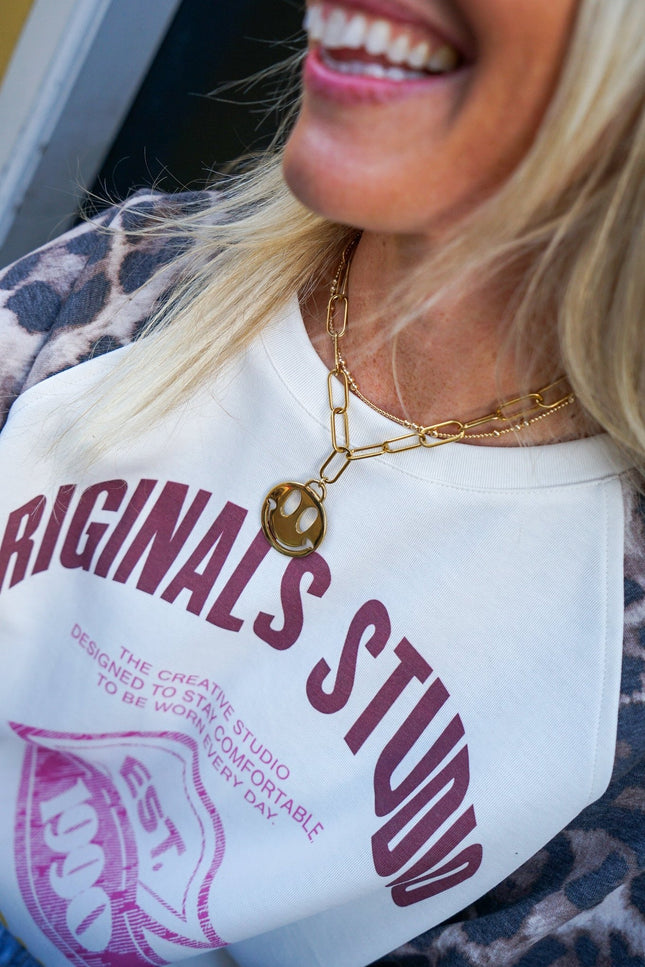 KETTING SMILEY GOUD - Hip is het