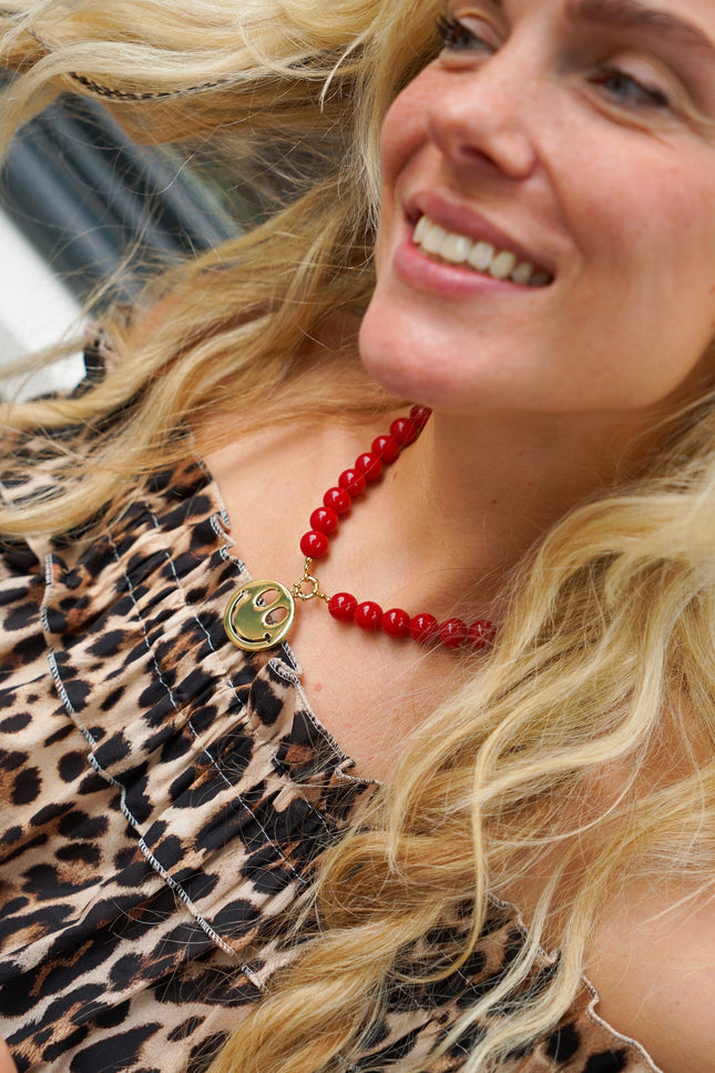 KETTING SMILEY ROOD - Hipishet