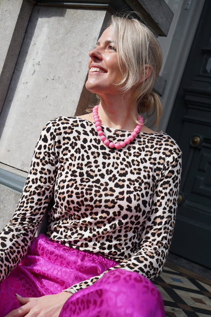 LEOPARD TOP ECRU - Hipishet
