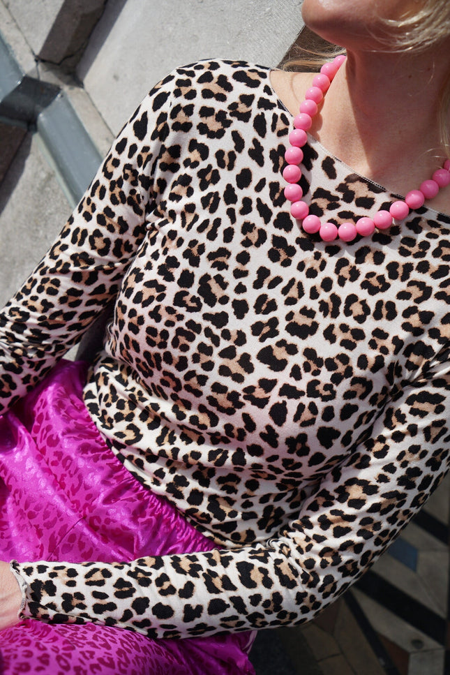 LEOPARD TOP ECRU - Hipishet