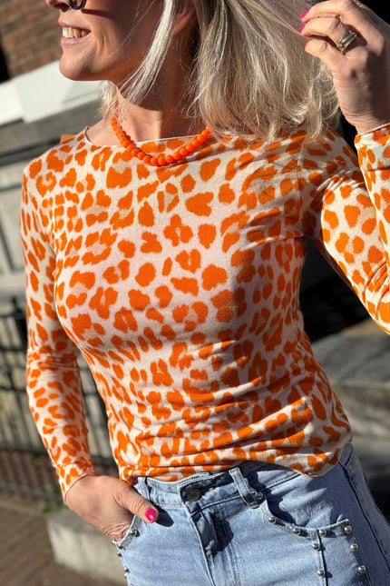 LEOPARD TOP ORANJE - Hipishet