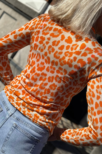 LEOPARD TOP ORANJE - Hipishet