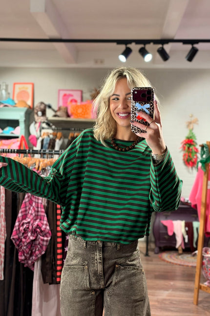 LONGSLEEVE FENNE GROEN BRUIN - Hip is het
