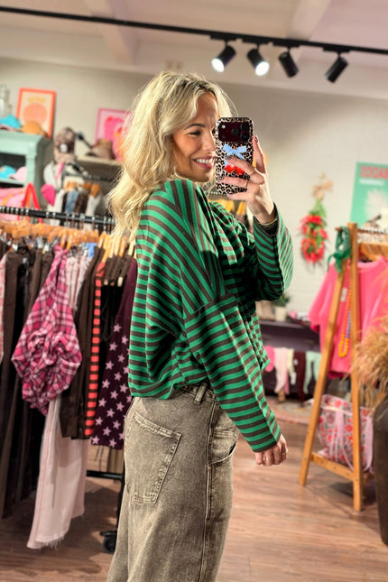 LONGSLEEVE FENNE GROEN BRUIN - Hip is het