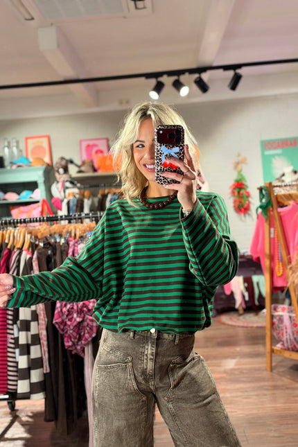 LONGSLEEVE FENNE GROEN BRUIN - Hip is het