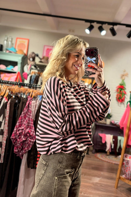 LONGSLEEVE FENNE ROZE BRUIN - Hip is het