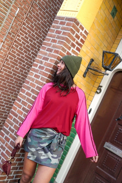 LONGSLEEVE LEXA BORDEAUX ROZE - Hip is het