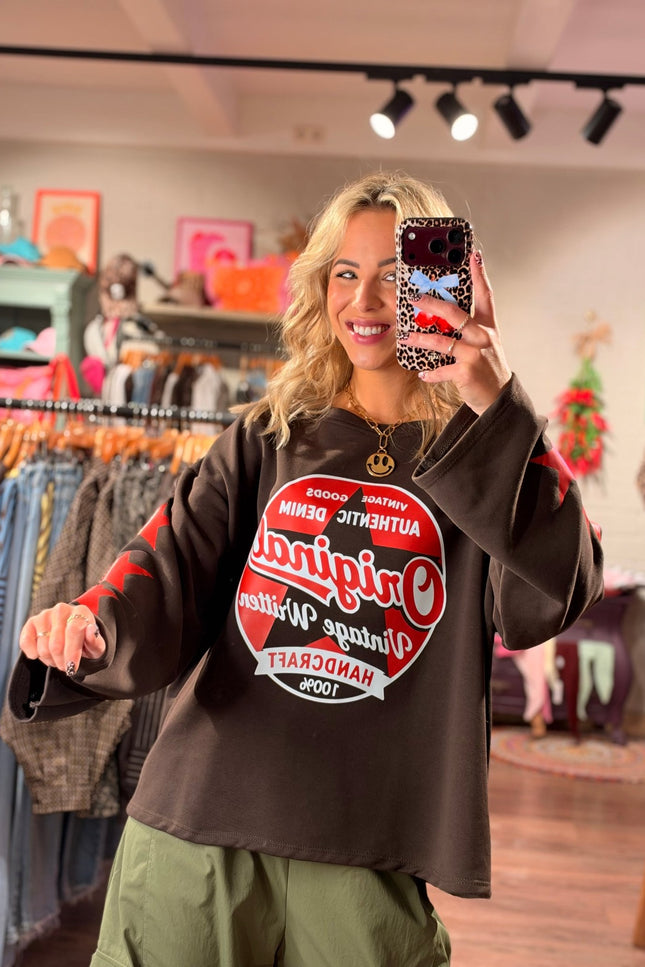 LONGSLEEVE ORIGINAL BRUIN - Hip is het