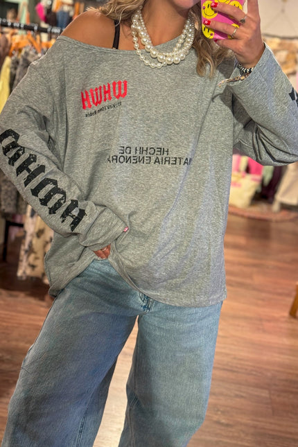 LONGSLEEVE RACHEL GRIJS - Hip is het