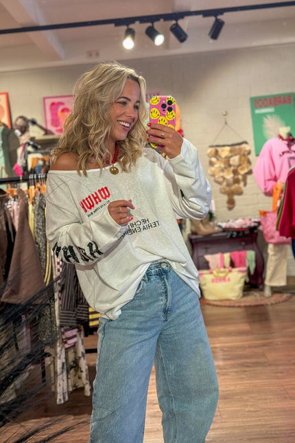 LONGSLEEVE RACHEL WIT - Hip is het