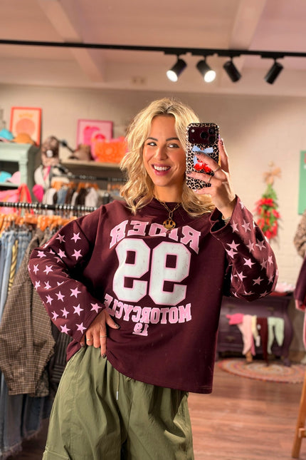 LONGSLEEVE RIDER MOTORCYCLE BORDEAUX - Hip is het