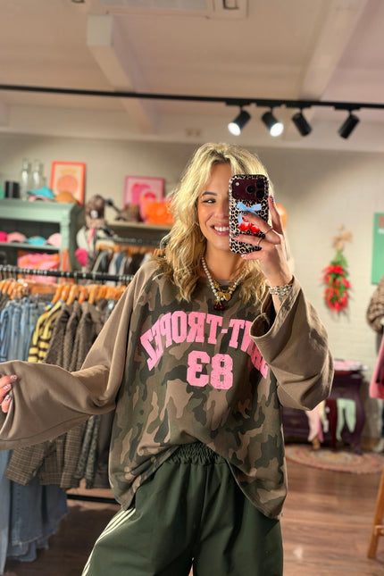 LONGSLEEVE SAINT-TROPEZ BRUIN ARMY - Hip is het