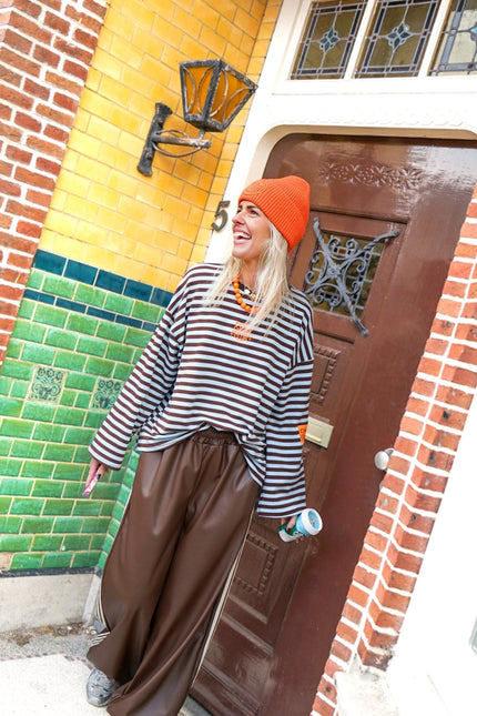 LONGSLEEVE THE CHERRY CLUB BLAUW BRUIN - Hip is het