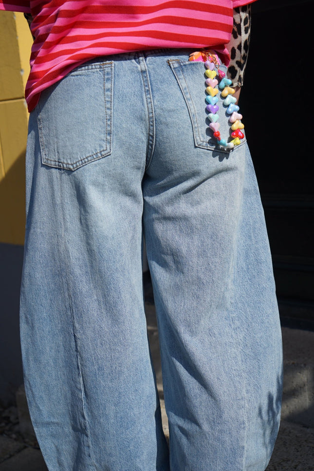 LOOSE BALLOON JEANS BLAUW - Hipishet