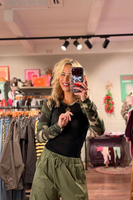 MESH TOP ANOUK ARMY ZWART - Hip is het
