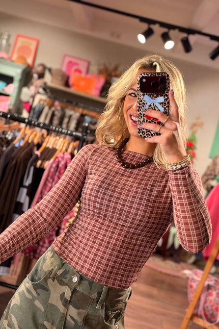 MESH TOP GERUIT BO BORDEAUX - Hip is het