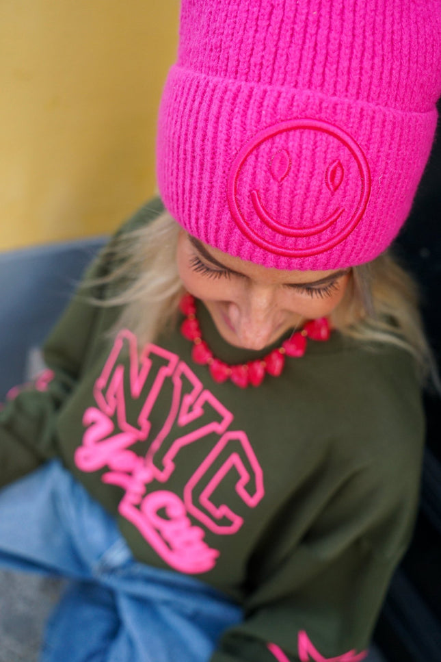 MUTS SMILEY ROZE - Hip is het