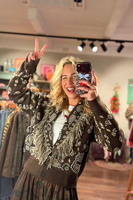 PAISLEY VEST BRUIN - Hip is het