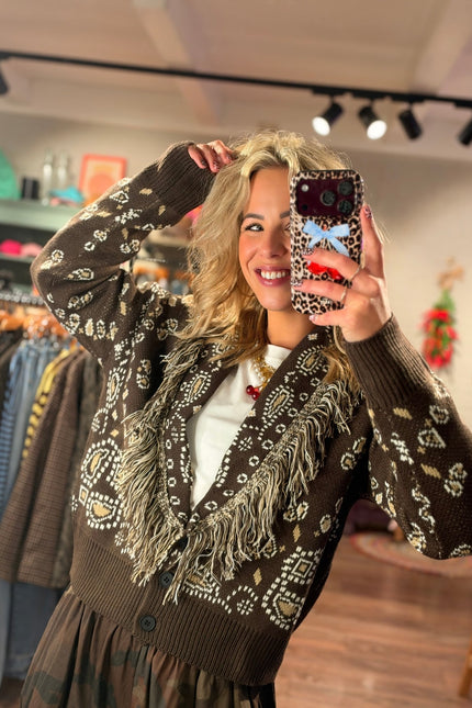 PAISLEY VEST BRUIN - Hip is het