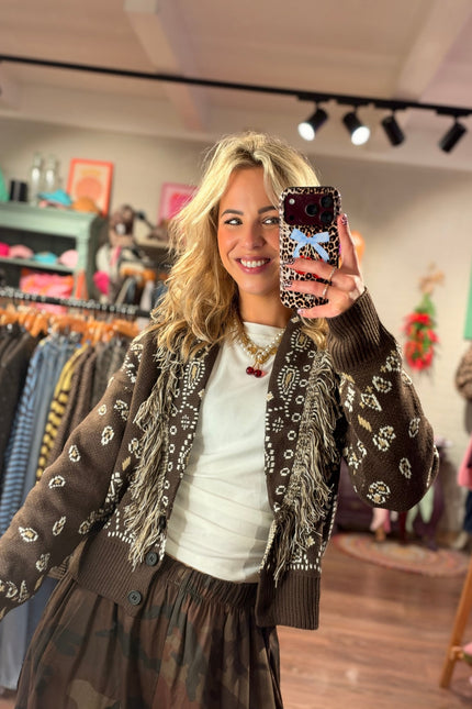 PAISLEY VEST BRUIN - Hip is het